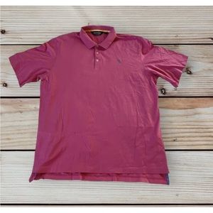 Mens Polo Golf Ralph Lauren Mens Short Sleeve Solid Polo Shirt Pink Size XL